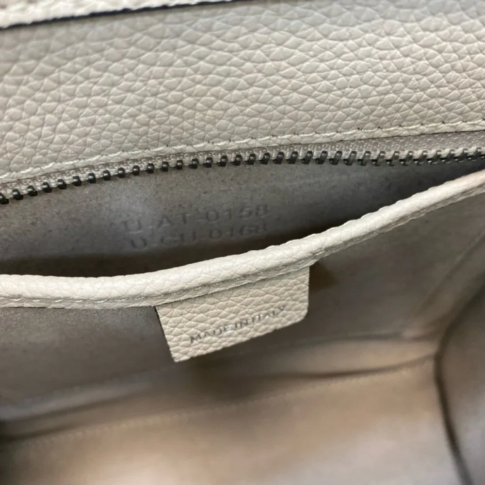 Celine Taupe Pebbled Leather Micro Luggage Crossbody - Picture 9 of 9